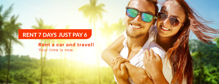 Rent for 7 days and only pay 6